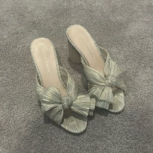 Loeffler Randall Penny heel in Platinum.